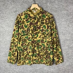 Vintage RARE World Famous Camouflage Hunting shirt Button Up Cotton Size M